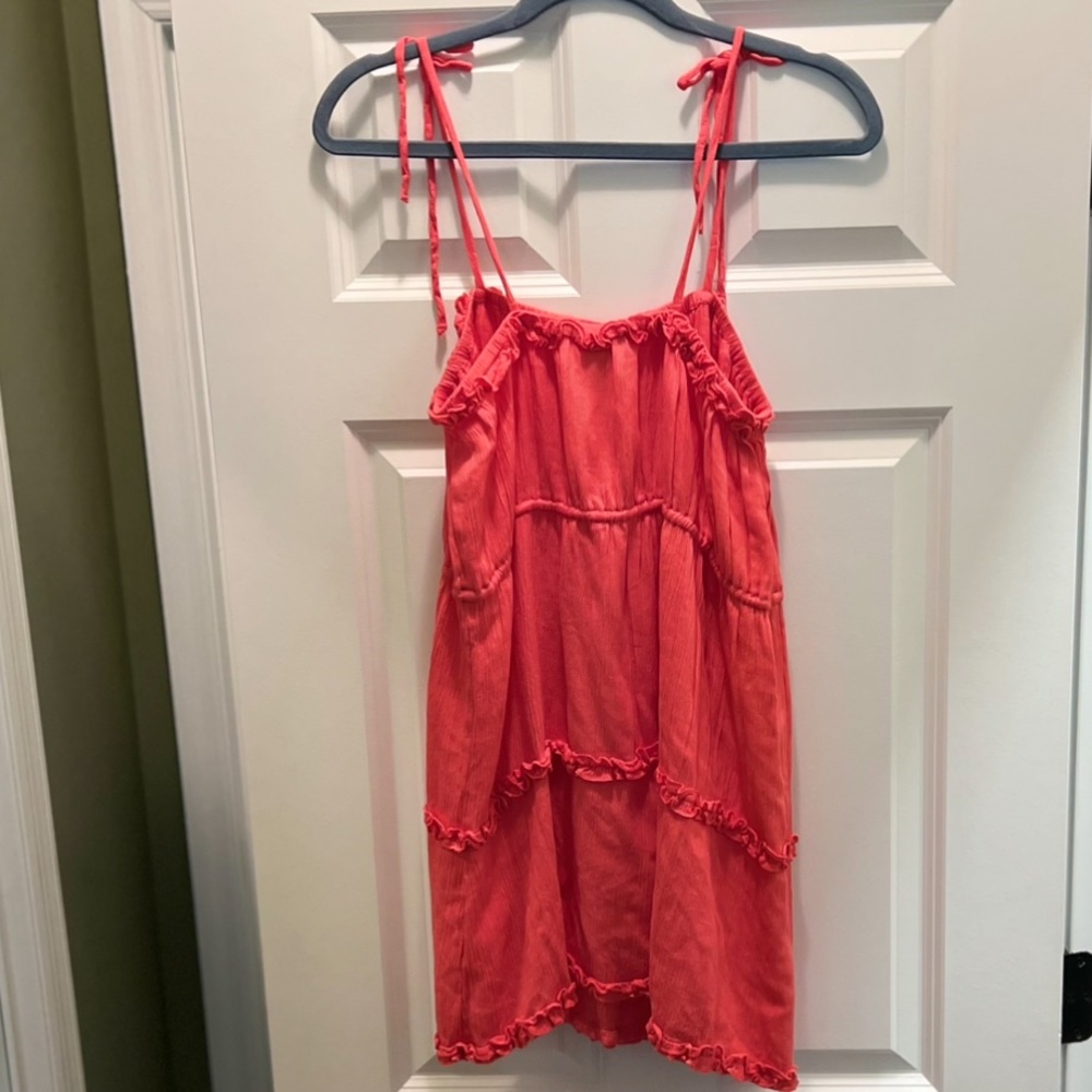 BCBG Coral Keyhole ruffled Dress - Picture 8 of 16